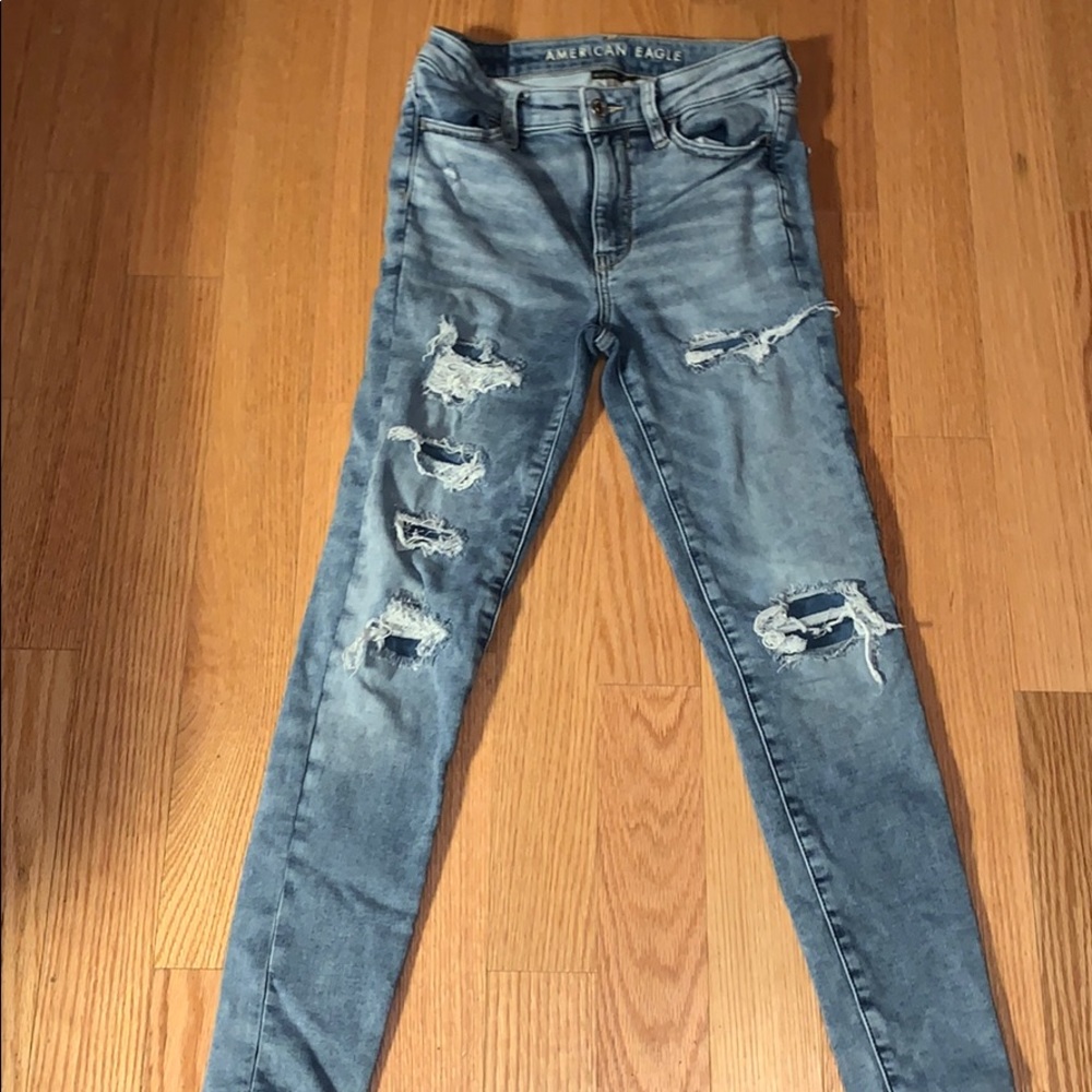 American Eagle Super Hi-Rise Jeggings 0 Short